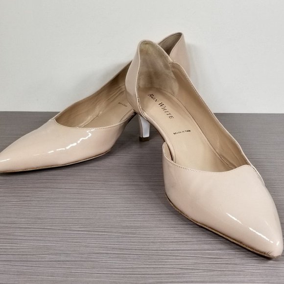 Ron White Merile Half d'Orsay Pump, Nude Patent leather, Womens Size 10.5 - Picture 4 of 10